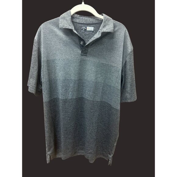 Callaway Mens Opti-Dri Polo Shirt M Gray Short Sleeve Golf Performance Top - Picture 1 of 7